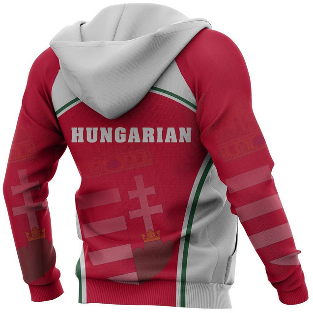 Hungary Coat Of Arms Sport Style-Apparel-PL8386-Hoodie-S-Vibe Cosy™