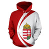 Hungary Coat Of Arms Zip Up Hoodie - Circle Style-Apparel-PL8386-Hoodie-S-Vibe Cosy™