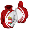 Hungary Coat Of Arms Zip Up Hoodie - Circle Style-Apparel-PL8386-Hoodie-S-Vibe Cosy™