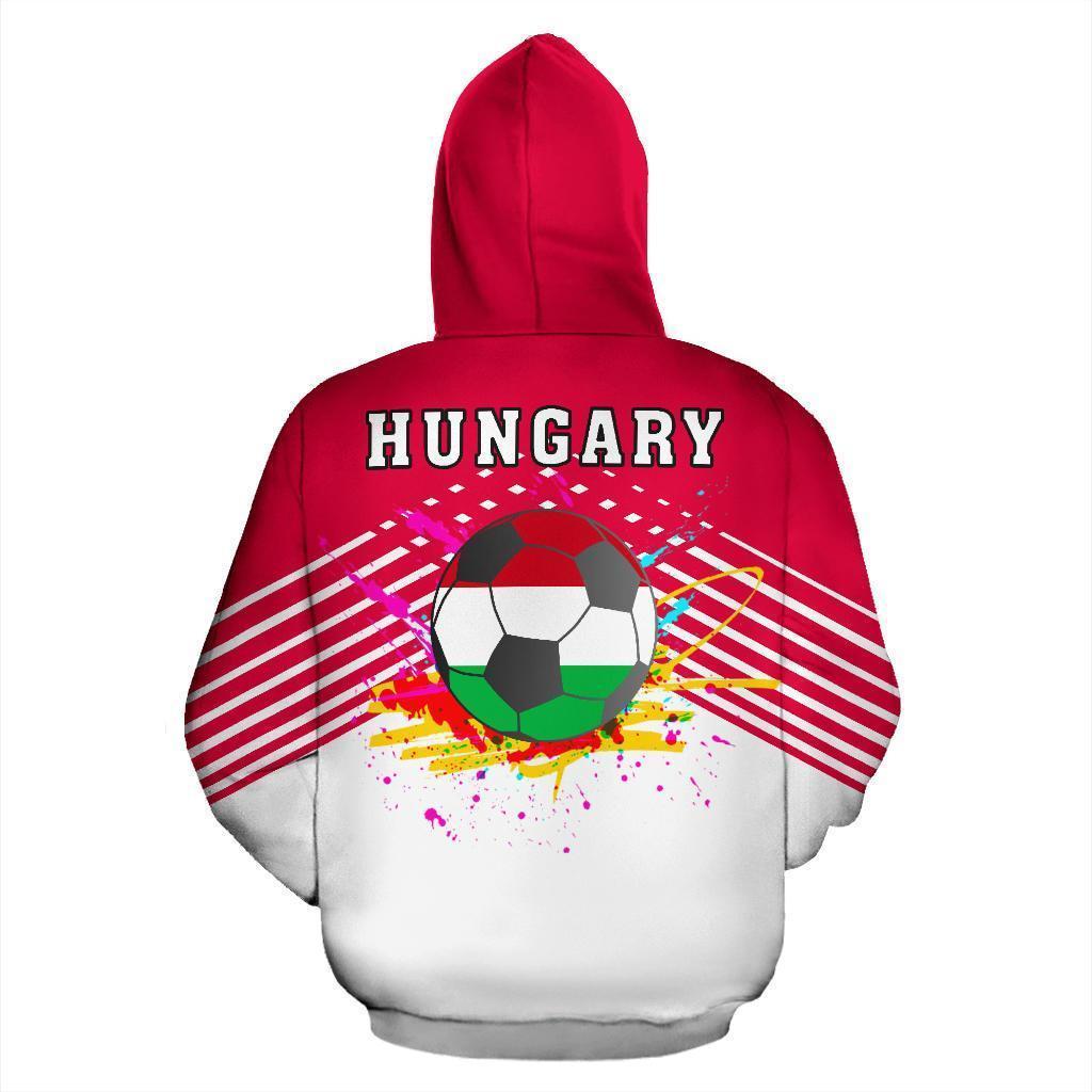 Hungary Sport Flag Hoodie - Stripes Style-Apparel-PL8386-Hoodie-S-Vibe Cosy™