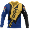 Barbados Trident Zip Hoodie-Apparel-PL8386-Hoodie-S-Vibe Cosy™