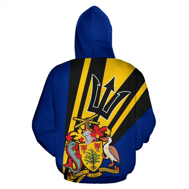Barbados Hoodie Coat of Arms PL073-Apparel-PL8386-Hoodie-S-Vibe Cosy™