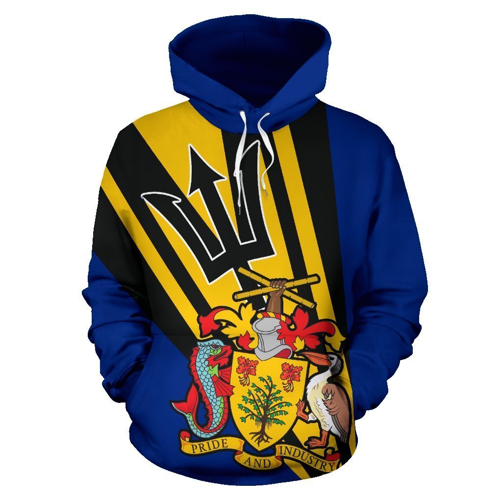 Barbados Hoodie Coat of Arms PL073-Apparel-PL8386-Hoodie-S-Vibe Cosy™