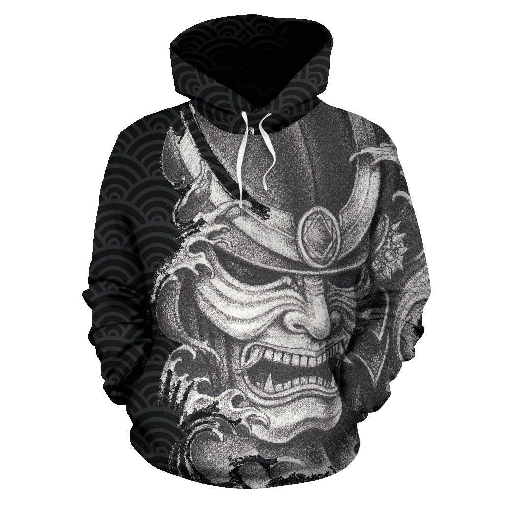 Samurai Mask Of Demon Hoodie PL077-Apparel-PL8386-Hoodie-S-Vibe Cosy™