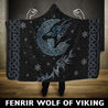 Viking Hooded Blanket - Fenrir Wolf PL085-HOODED BLANKETS (P)-PL8386-Hooded Blanket - .-Youth 60"x45"-Vibe Cosy™