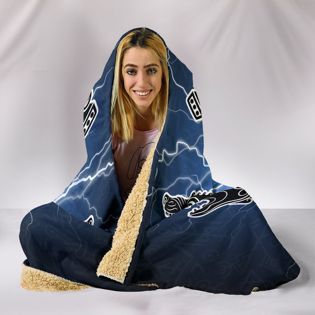 Viking Hooded Blanket - Thor's Hammer Mjollnir PL098-HOODED BLANKETS (P)-PL8386-Hooded Blanket - .-Youth 60"x45"-Vibe Cosy™