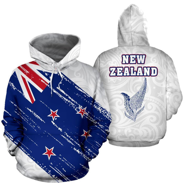 New Zealand Flag Silver Fern Maori Hoodie PL136-Apparel-PL8386-Hoodie-S-Vibe Cosy™