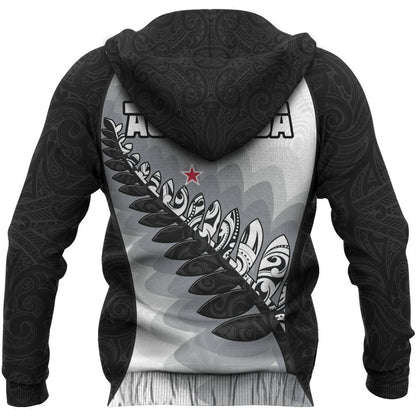 Aotearoa Maori Silver Fern Pullover Hoodie PL152-Apparel-PL8386-Hoodie-S-Vibe Cosy™
