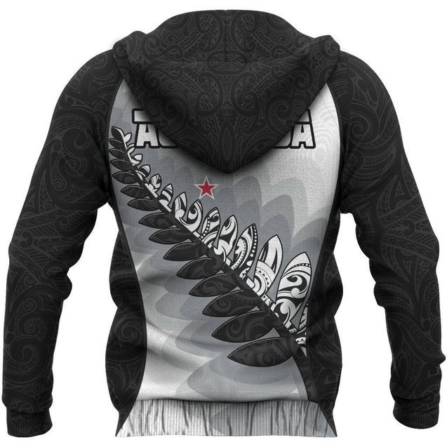 Aotearoa Maori Silver Fern Pullover Hoodie PL152-Apparel-PL8386-Hoodie-S-Vibe Cosy™