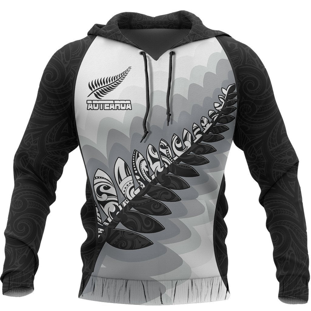 Aotearoa Maori Silver Fern Pullover Hoodie PL152-Apparel-PL8386-Hoodie-S-Vibe Cosy™