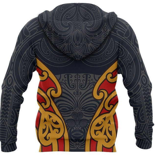 Aotearoa Hoodie Maori Moko PL154-Apparel-PL8386-Zipped Hoodie-S-Vibe Cosy™