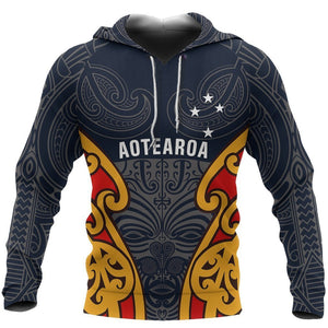 Aotearoa Hoodie Maori Moko PL154-Apparel-PL8386-Hoodie-S-Vibe Cosy™