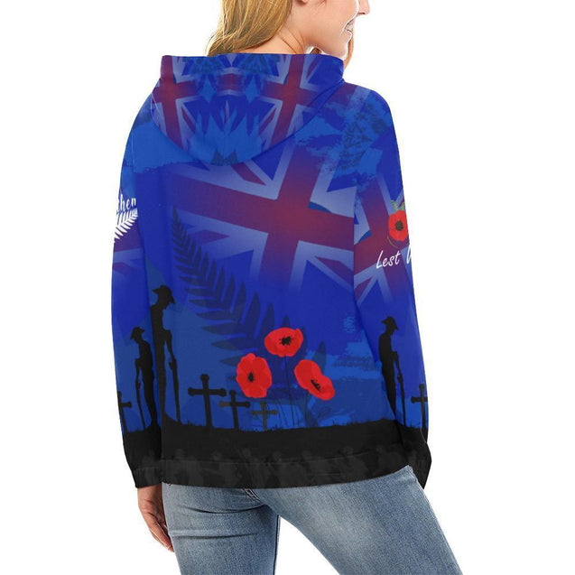 Anzac Day Lest We Forget All Over Hoodie PL156-Apparel-PL8386-Hoodie-S-Vibe Cosy™