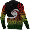 New Zealand Koru Rastafari Color All Over Hoodie PL157-Apparel-PL8386-Hoodie-S-Vibe Cosy™