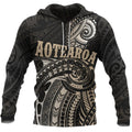 Maori Tattoo with Map New Zealand All Over Hoodie PL159-Apparel-PL8386-Hoodie-S-Vibe Cosy™
