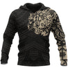 Maori Lion Tattoo New Zealand All Over Hoodie Golden PL164-Apparel-PL8386-Hoodie-S-Vibe Cosy™