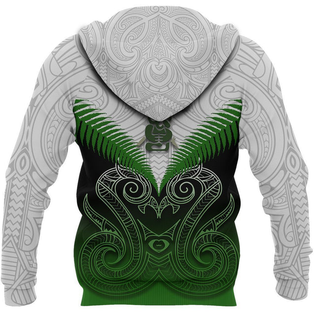 Maori Manaia Hoodie Green Rugby PL165 - Amaze Style™-Apparel