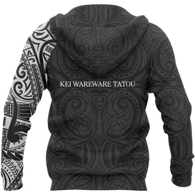 Lest We Forget Maori Tattoo New Zealand Pullover Hoodie PL170-Apparel-PL8386-Zipped Hoodie-S-Vibe Cosy™