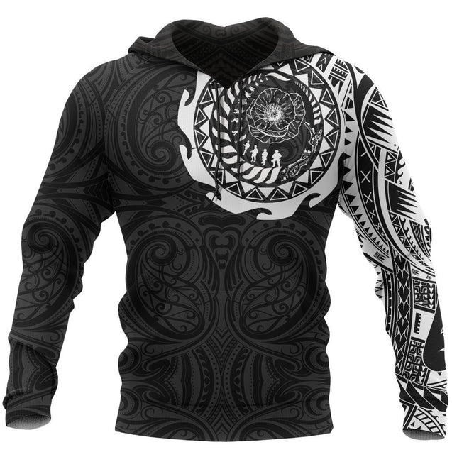 Lest We Forget Maori Tattoo New Zealand Pullover Hoodie PL170-Apparel-PL8386-Hoodie-S-Vibe Cosy™