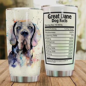 Premium Great Dane Stainless Steel Tumbler