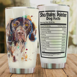 Premium Shorthaierd  Pointer Stainless Steel Tumbler