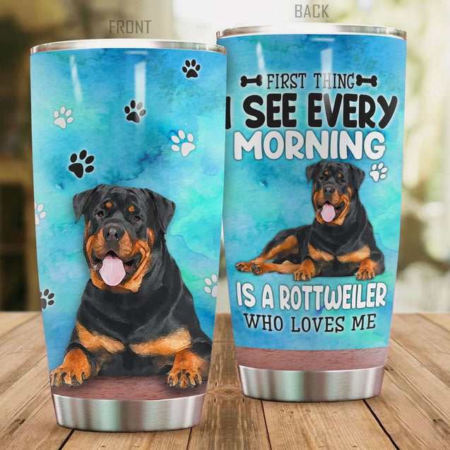 Premium Rottweiler Shepherd Stainless Steel Tumbler