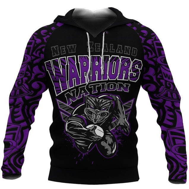 New Zealand Warriors Hoodie Unique Style Purple PL178-Apparel-PL8386-Hoodie-S-Vibe Cosy™