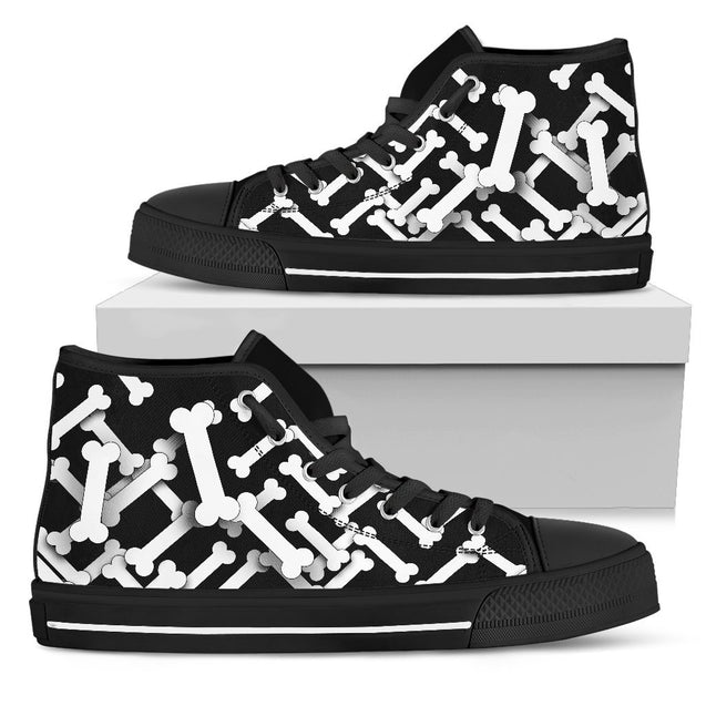 Bones pattern high top shoes PL18032010-PL8386-Women's high top-EU36 (US5.5)-Vibe Cosy™