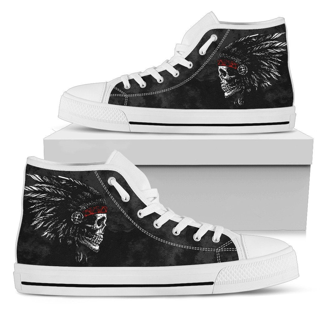 Native american skull pattern high top shoes PL18032025-PL8386-Women's high top-EU36 (US5.5)-Vibe Cosy™