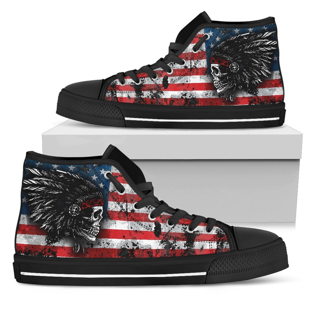 Native american skull pattern high top shoes PL18032028-PL8386-Women's high top-EU36 (US5.5)-Vibe Cosy™