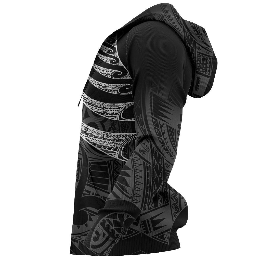 Maori Silver Fern Tattoo New Zealand Hoodie PL184-Apparel-PL8386-Hoodie-S-Vibe Cosy™