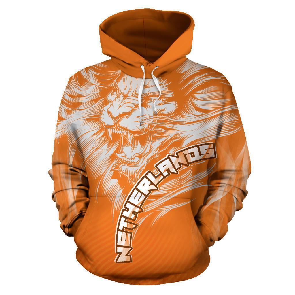 Dutch Lion Hoodie Netherlands Orange PL189-Apparel-PL8386-Hoodie-S-Vibe Cosy™
