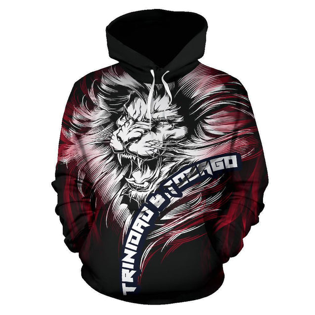 Trinidad and Tobago Lion Black Hoodie PL190-Apparel-PL8386-Hoodie-S-Vibe Cosy™