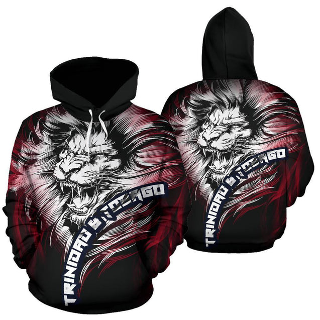 Trinidad and Tobago Lion Black Hoodie PL190-Apparel-PL8386-Hoodie-S-Vibe Cosy™