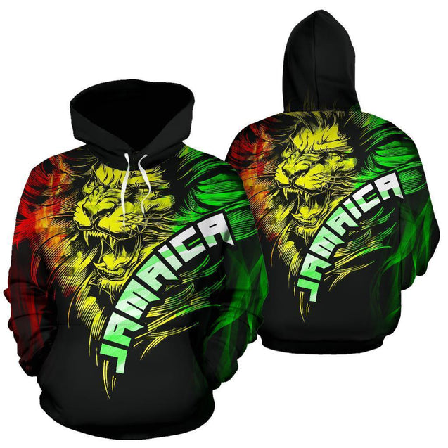 Jamaican Lion Hoodie PL197-Apparel-PL8386-Hoodie-S-Vibe Cosy™