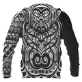Maori Hoodie Polynesian Ethnic Style Tattoo PL206-Apparel-PL8386-Hoodie-S-Vibe Cosy™
