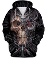 Terminator Skull PL223-Apparel-PL8386-Zipped Hoodie-S-Vibe Cosy™
