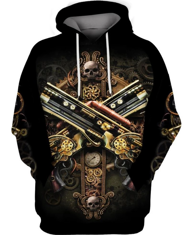PL222 Skeleton Skull-Apparel-PL8386-Hoodie-S-Vibe Cosy™