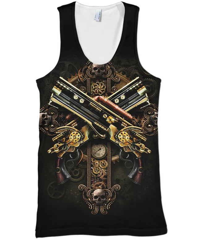 PL222 Skeleton Skull-Apparel-PL8386-Tank Top-S-Vibe Cosy™