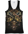 PL222 Skeleton Skull-Apparel-PL8386-Tank Top-S-Vibe Cosy™