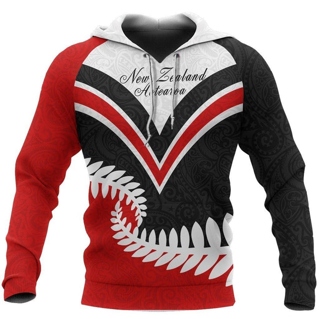 New Zealand-Aotearoa Hoodie Silver Fern PL256-Apparel-PL8386-Hoodie-S-Vibe Cosy™
