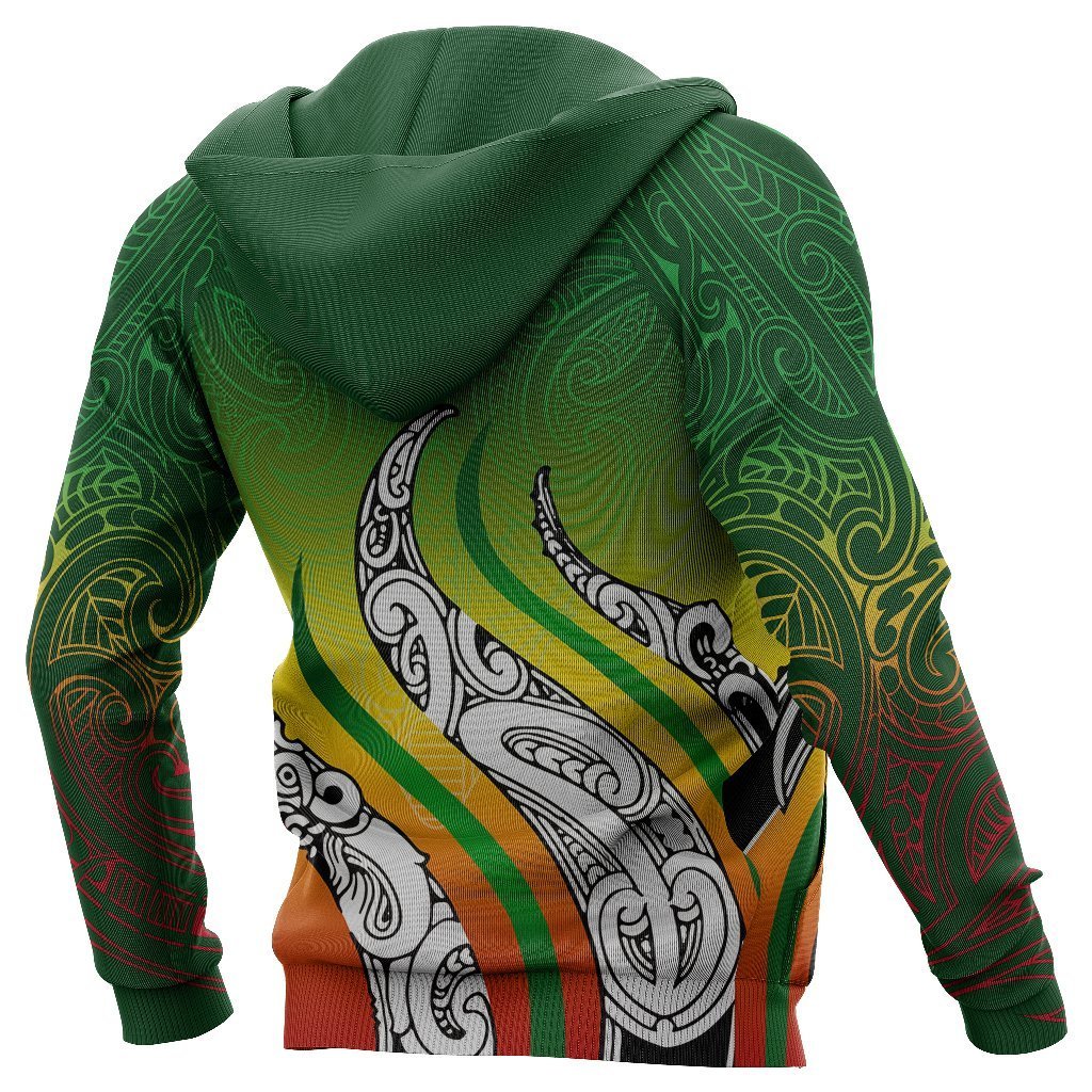 Aotearoa Koru Hoodie Rastafari Fire PL268-Apparel-PL8386-Hoodie-S-Vibe Cosy™