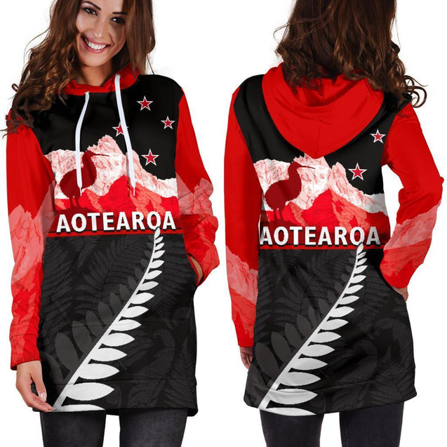 Aoraki Mount Cook Hoodie New Zealand PL271-Apparel-PL8386-Hoodie Dress-S-Vibe Cosy™