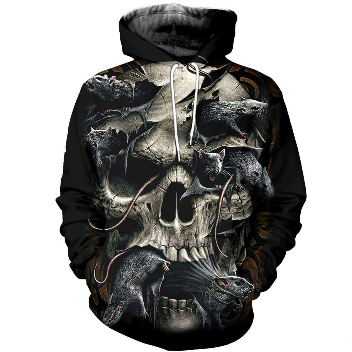 3D PRINTED HALLOWEEN SKULL CLOTHES PL284-Apparel-PL8386-Hoodie-S-Vibe Cosy™