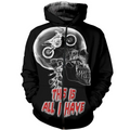 3D ALL OVER PRINTED SKULL PL285-Apparel-PL8386-Zipped Hoodie-S-Vibe Cosy™