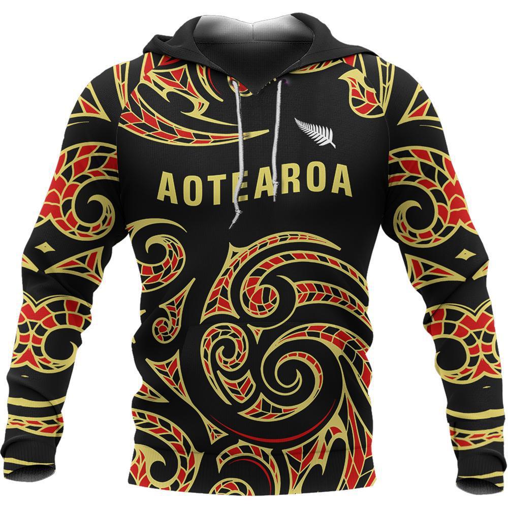 Aotearoa Zip-Up Hoodie Maori PL274-Apparel-PL8386-Hoodie-S-Vibe Cosy™