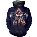 3D ALL OVER PRINTED SKULL PL287-Apparel-PL8386-Zipped Hoodie-S-Vibe Cosy™