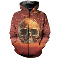 3D ALL OVER PRINTED NICE SKULL PL290-Apparel-PL8386-Zipped Hoodie-S-Vibe Cosy™