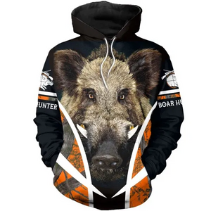 PL410 BOAR HUNTER 3D ALL OVER PRINTED SHIRTS FOR MEN AND WOMEN-Apparel-PL8386-Hoodie-S-Vibe Cosy™