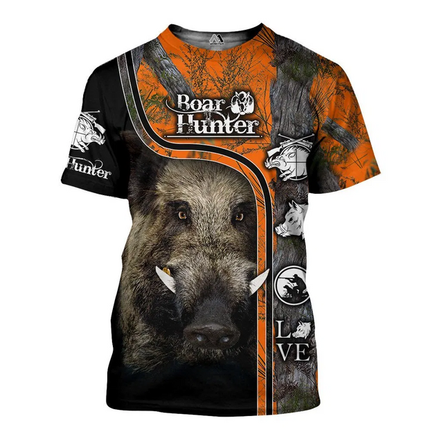 PL403 LOVE BOAR 3D ALL OVER PRINTED SHIRTS-Apparel-PL8386-T shirt-S-Vibe Cosy™